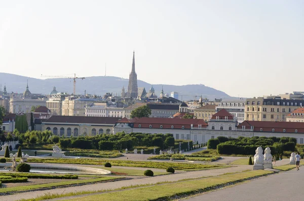 Vista Viena Palacio Del Bajo Belvedere Desde Las Terrazas Belvedere —  Fotos de Stock