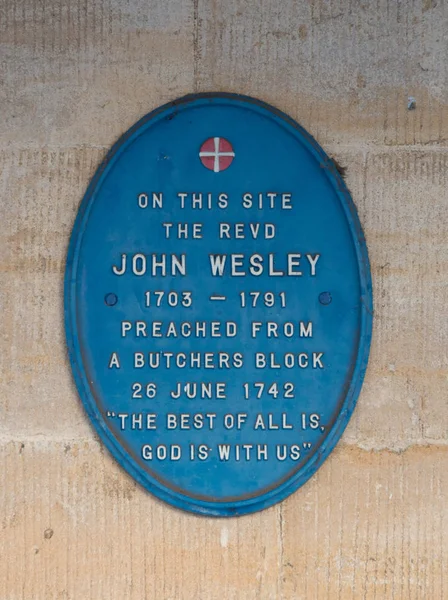 John Wesley Plaque Stroud — Stock Photo, Image