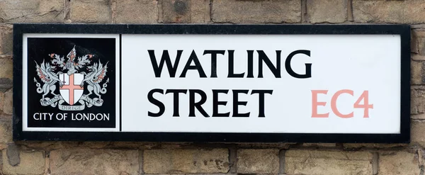 Señal Watling Street Londres — Foto de Stock