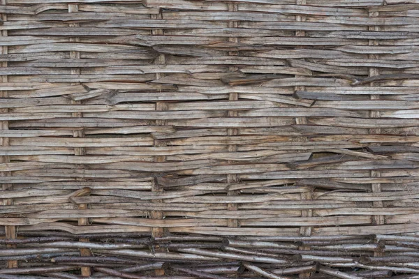 Wooden Hurdle Fence Made Hazel — Stock Photo, Image