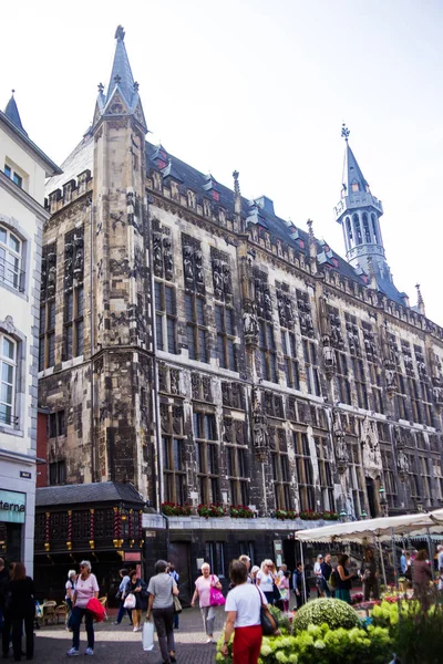 Aachener Rathaus Das Gotischen Stil Erbaute Aachener Rathaus Deutschland Nordrheinwestfalen — Stockfoto