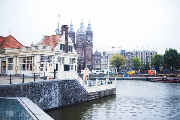 Amsterdam Kanäle Und Architektur Herbstn September 2018 Niederland — Stockfoto