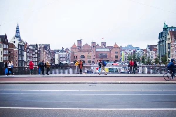 Amsterdam Kanäle Und Architektur Herbstn September 2018 Niederland — Stockfoto