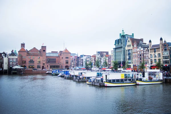 Amsterdam Kanäle Und Architektur Herbstn September 2018 Niederland — Stockfoto