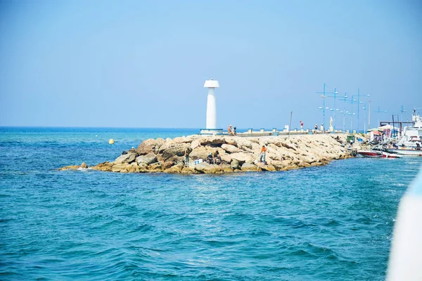 Faro blanco torre — Foto de Stock