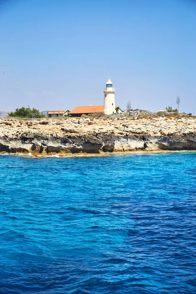 Lighthouse on Cavo Greco — Stock Photo, Image