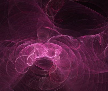 fraktal renkli soyut yuvarlak eğriler ve siyah arkaplan üzerindeki çizgiler