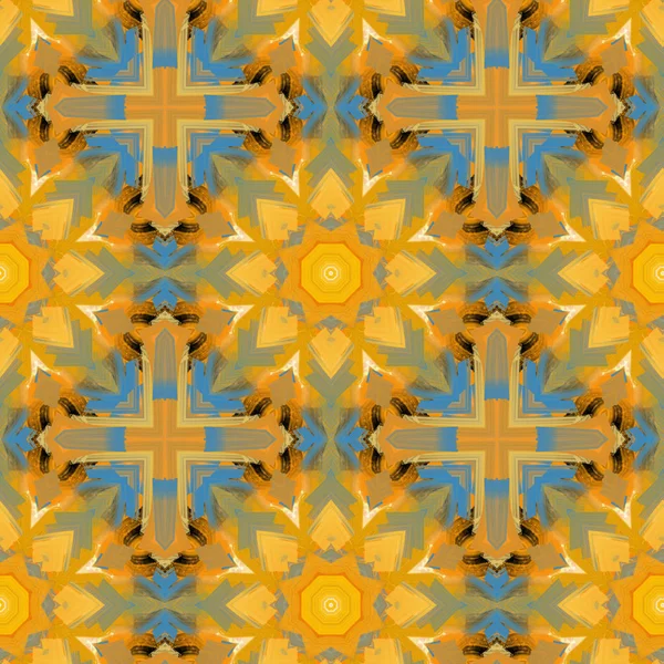 Abstract watercolor seamless psychedelic ornament.Seamless pattern of the color watercolor strokes. It is possible to repeat (duplicate) it continuously without any seams.