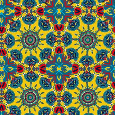 Soyut suluboya sorunsuz psychedelic süsleme. Dikişsiz desen renk suluboya vuruşları. (Yinelenen) tekrar mümkündür sürekli onsuz herhangi bir dikiş.