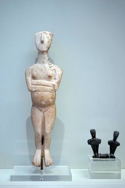 Heraklion, Yunanistan - Mayıs 2018 yaklaşık Acrhaeological Müzesi'nde Heykel Sergisi