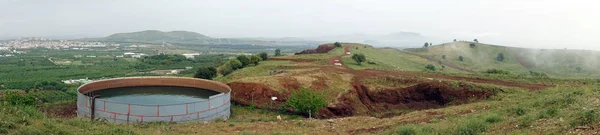 Panorama Grande Tanque Golan Heights Israel — Fotografia de Stock