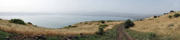 Onverharde Weg Buurt Van Kinnereth Lake Galilee Israel — Stockfoto