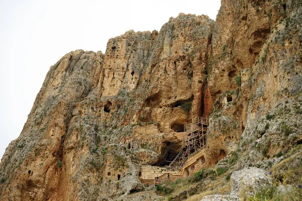 Arbel Jaskinie Galilei Izrael — Zdjęcie stockowe