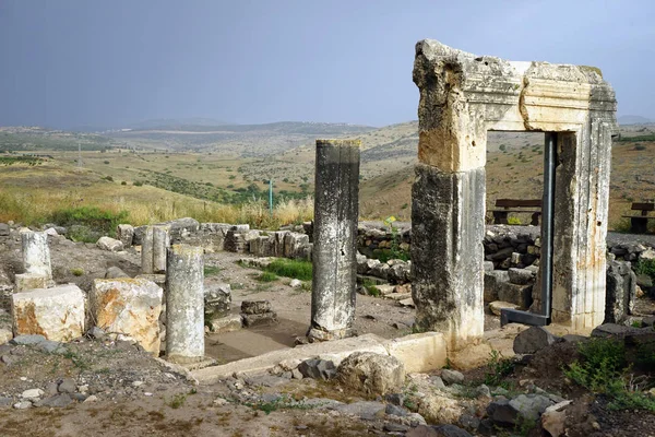 Ruins Arbel Sinagogue Galilee Israel — Stock Photo, Image