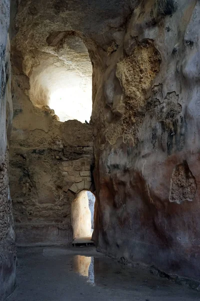 Underjordisk Tunnel Med Dörrar Zippori Israel — Stockfoto