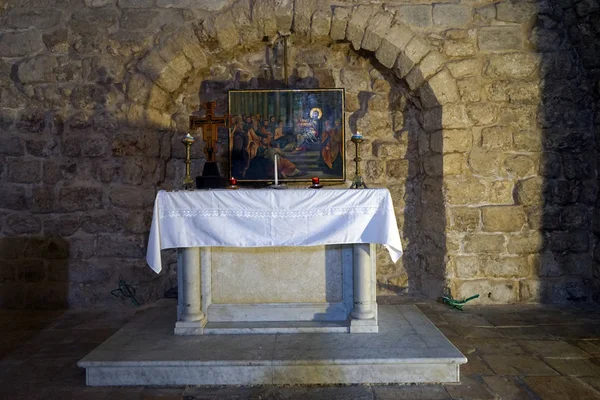 Nazareth Israele Circa Maggio 2018 Altare Nella Chiesa Della Sinagoga — Foto Stock