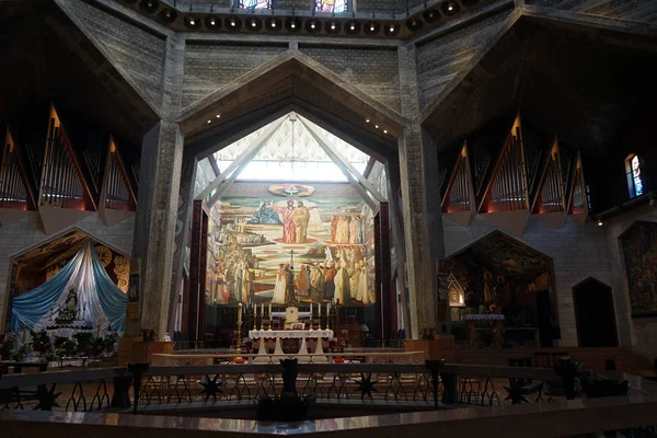 Nazaret 以色列 大约2018年5月祭坛在教堂的通告 — 图库照片