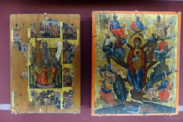 Heraklion Grécia Circa Maio 2018 Imagens Museu Arte Religiosa Igreja — Fotografia de Stock