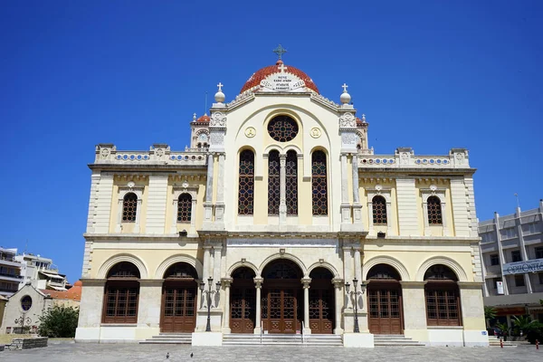 Heraklion Greece Circa May 2018 Saint Minas Cathedral — Stock Photo, Image