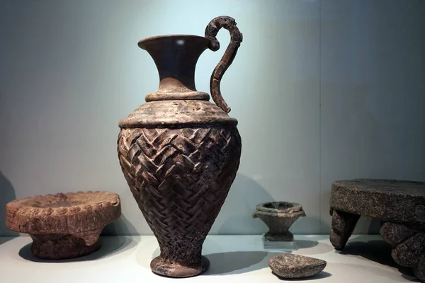 Heraklion Griechenland Mai 2018 Große Vase Akrhäologischen Museum — Stockfoto