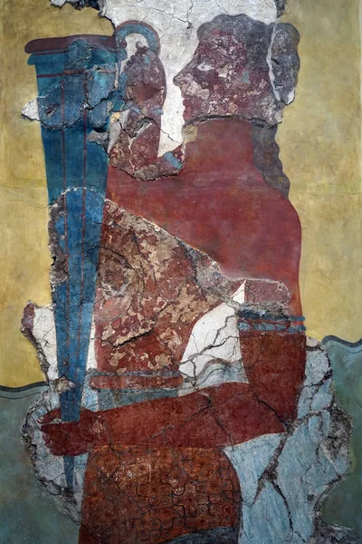 Heraklion Greece Circa May 2018 Fragment Procession Fresco Acrhaeological Museum — Stock Photo, Image
