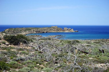 West coast Krete ada Elafonsi beach, Yunanistan