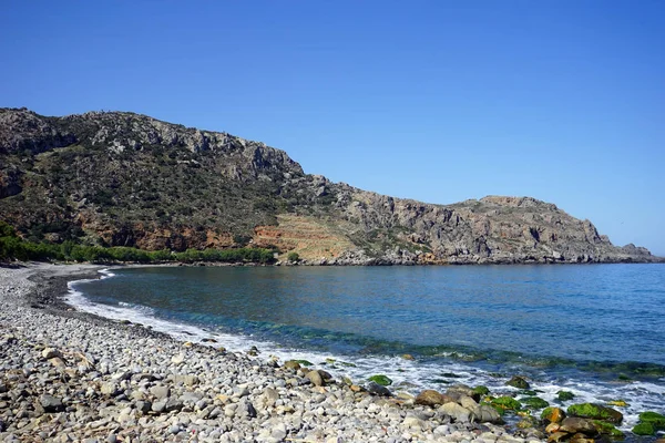 Praia Sfinari Costa Oeste Ilha Krete Grécia — Fotografia de Stock