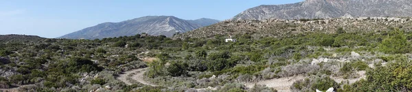 Piste Dans Zone Côtière Sur Côte Ouest Île Krete Grèce — Photo