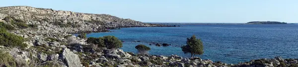 Costa Oeste Ilha Krete Perto Praia Elafonsi Grécia — Fotografia de Stock