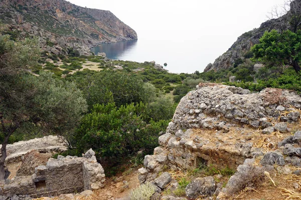 Syie Grèce Circa Mai 2018 Ruines Ancienne Ville Lissos — Photo