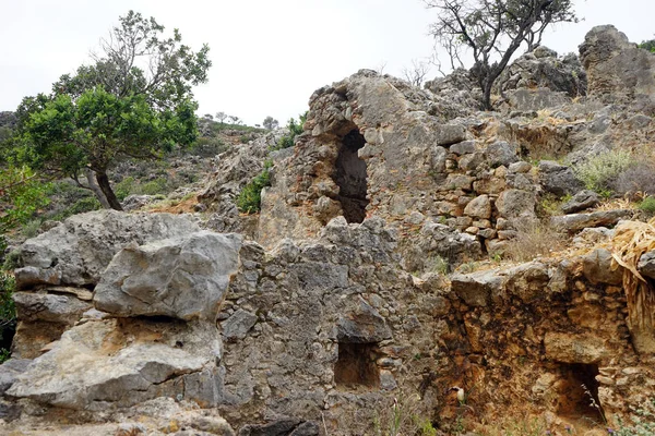 Syie Grèce Circa Mai 2018 Ruines Ancienne Ville Lissos — Photo