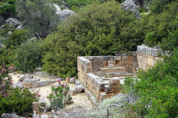 Syia ギリシャ 2018年 月年頃古代の街 Lissos Asklipios — ストック写真