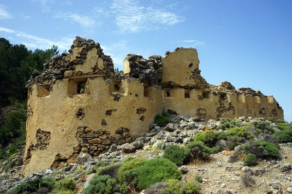 Ερείπια Του Φρουρίου Στη Νότια Ακτή Της Κρήτης Ελλάδα — Φωτογραφία Αρχείου