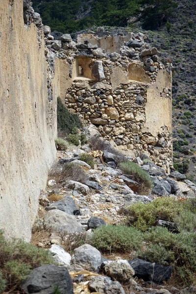 Ruiny Twierdzy Południowym Wybrzeżu Krety Grecja — Zdjęcie stockowe