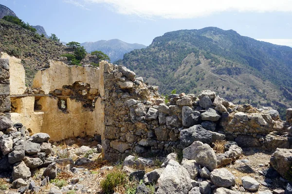 Crete Yunanistan Güney Sahil Üzerinde Kale Kalıntıları — Stok fotoğraf