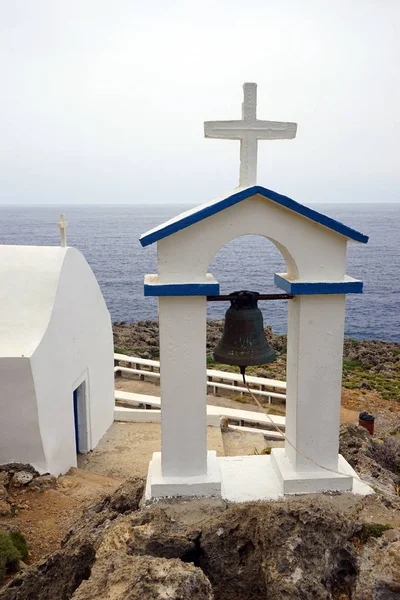 Eglise Blanche Sur Côte Sud Crète Grèce — Photo