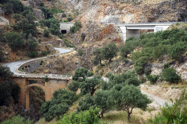 Ponte Pedra Velha Perto Rodakino Creta Grécia — Fotografia de Stock