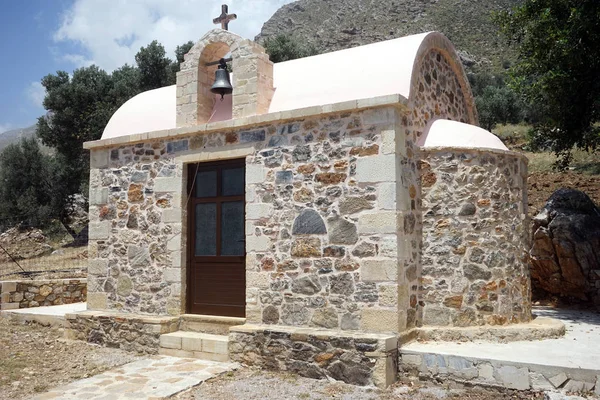 Pequena Igreja Pedra Ilha Grete Grécia — Fotografia de Stock