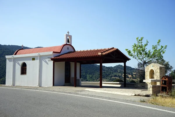 Pequeña Iglesia Blanca Isla Creta Grecia —  Fotos de Stock