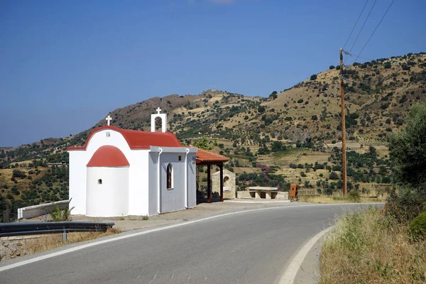 Cherch Road Crete Greece — Stock Photo, Image