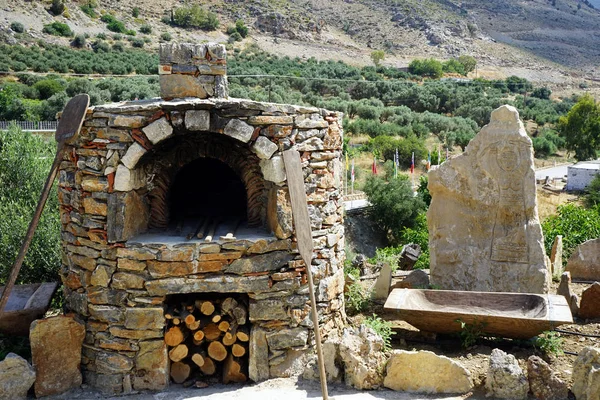 Forno Tradizionale Pietra Creta Grecia — Foto Stock