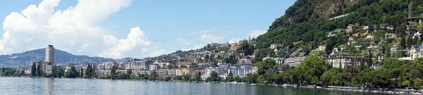 Montreux Schweiz Juli 2018 Böschung Und Gebäude Hang — Stockfoto