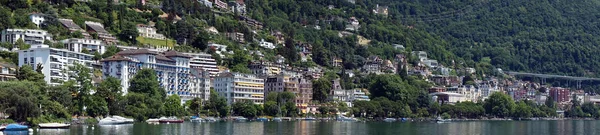 Montreux Suíça Circa Julho 2018 Embankment Edifícios Encosta — Fotografia de Stock