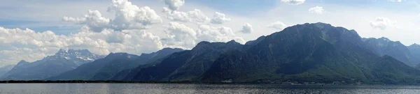 Bergpanorama Und Genfersee Der Schweiz — Stockfoto