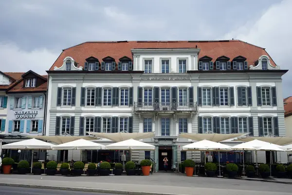 Lausanne Suiza Circa Julio 2018 Hotel Angleterre Recidence — Foto de Stock