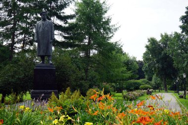 Moskova, Rusya - Temmuz 2018 yaklaşık anıt Mareşal Tolbuhin