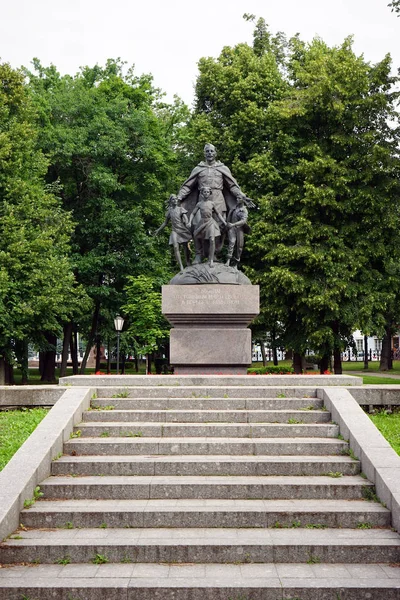 Moscow Russia Circa July 2018 Monument Russian Warriors Ekatrerininsky Park — Stock Photo, Image