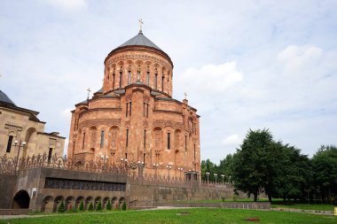 Moskova, Rusya - Temmuz 2018 yaklaşık Ermeni Apostolik Ortodoks kilise katedral