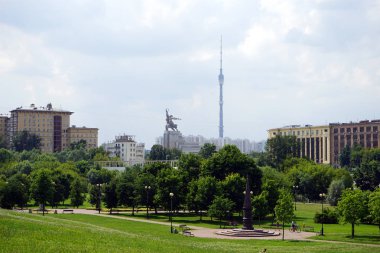 Moskova, Rusya - Temmuz 2018 yaklaşık Rostokinsky park