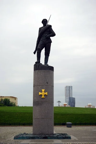 Москва Россия Памятник Воину Великой Отечественной Войны Парке Поклонная Гора — стоковое фото
